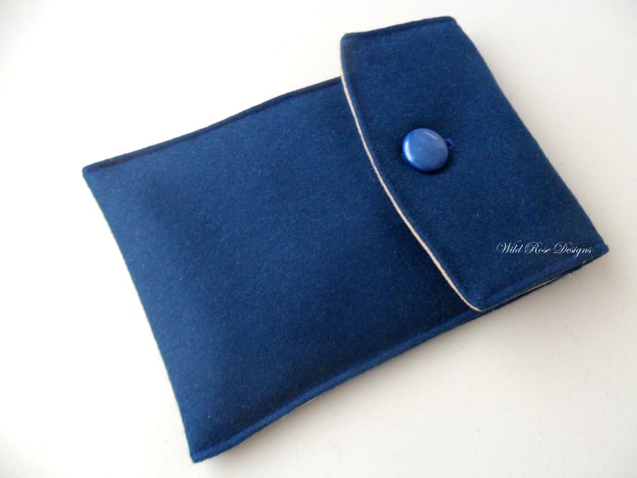  Blue wool Handmade Kindle cover . Reduced
