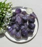 10 Purple Amethyst Crystal Polished Tumblestones, Craft, Mosaic, Grid, Chakra - Image 4