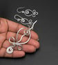 Celtic Spiral Silver plated Copper Shawl Pin, Scarf Pin, Sweater Brooch, matchin - Image 2
