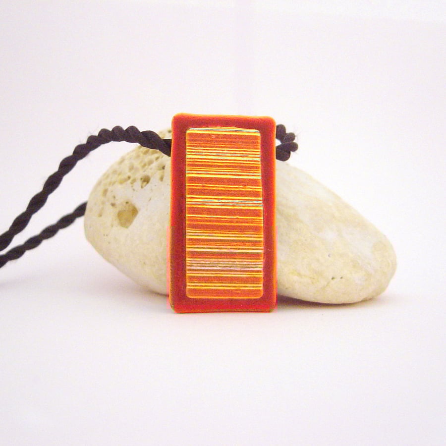 Fused dichroic glass pendant Infra-red