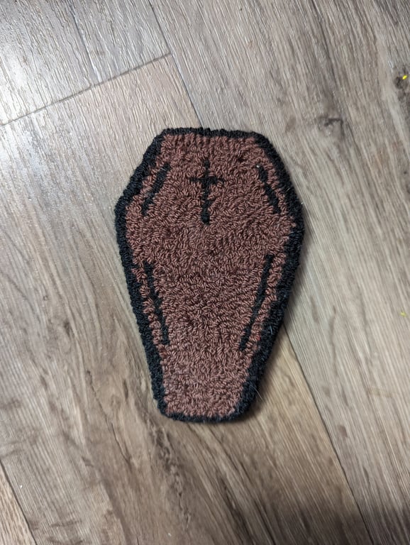 Coffin Mug Rug or Decoration 