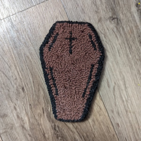 Coffin Mug Rug or Decoration 