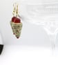 Cone shaped map paper beads earrings - Image 4