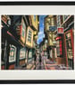 York, The Shambles, Yorkshire. Urban Cityscape Art Print 20" x 16" Frame Size