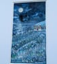 Welcome Home Cottage - Mixed media. Colourful. Unique. Moonlight. Mounted  - Image 8