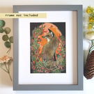 Red Fox, small original drawing, nature artwork