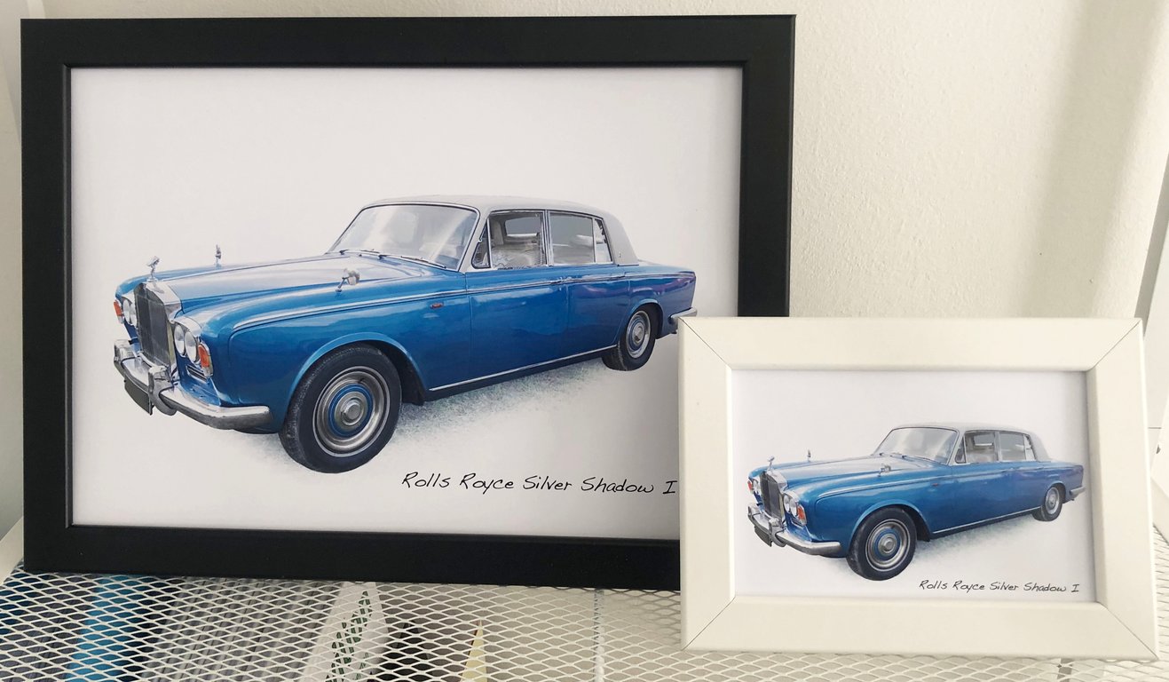 Rolls Royce Silver Shadow 1 - 4x6" or A4 Photo in a Black or White frame