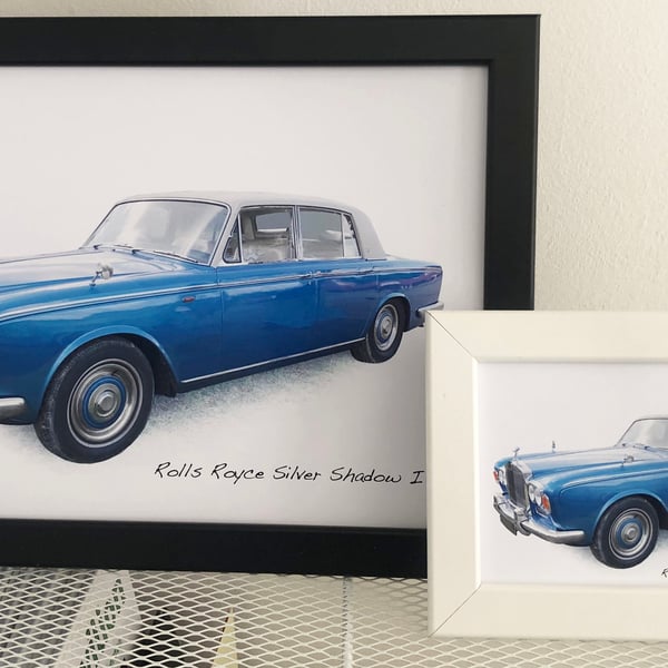 Rolls Royce Silver Shadow 1 - 4x6" or A4 Photo in a Black or White frame