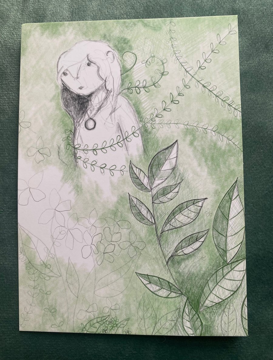 Secret Garden Postcard Size Print, A6
