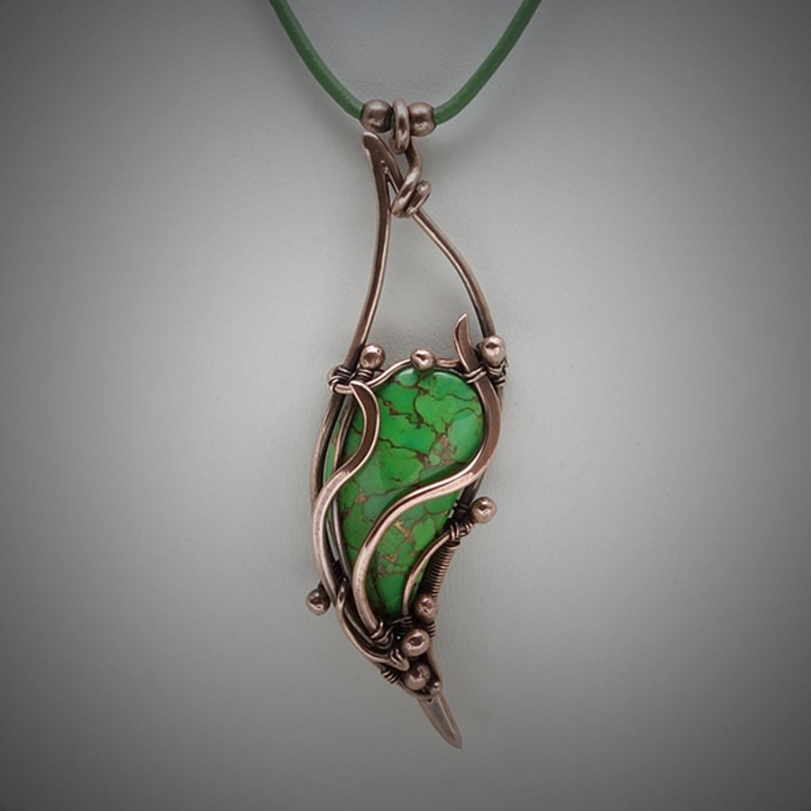 Green Turquoise Pendant (JNPCC 0005)