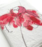 A6 free hand embroidered floral notebook - red echinacea - Image 2