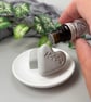 Set of 5 Grey Heart Fragrance Stones – Handmade Aroma Stones - Image 5
