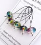 Lampwork Stitch Markers - Stained Glass Window - Image 1