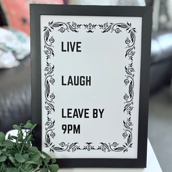 A4 Framed Funny Quote