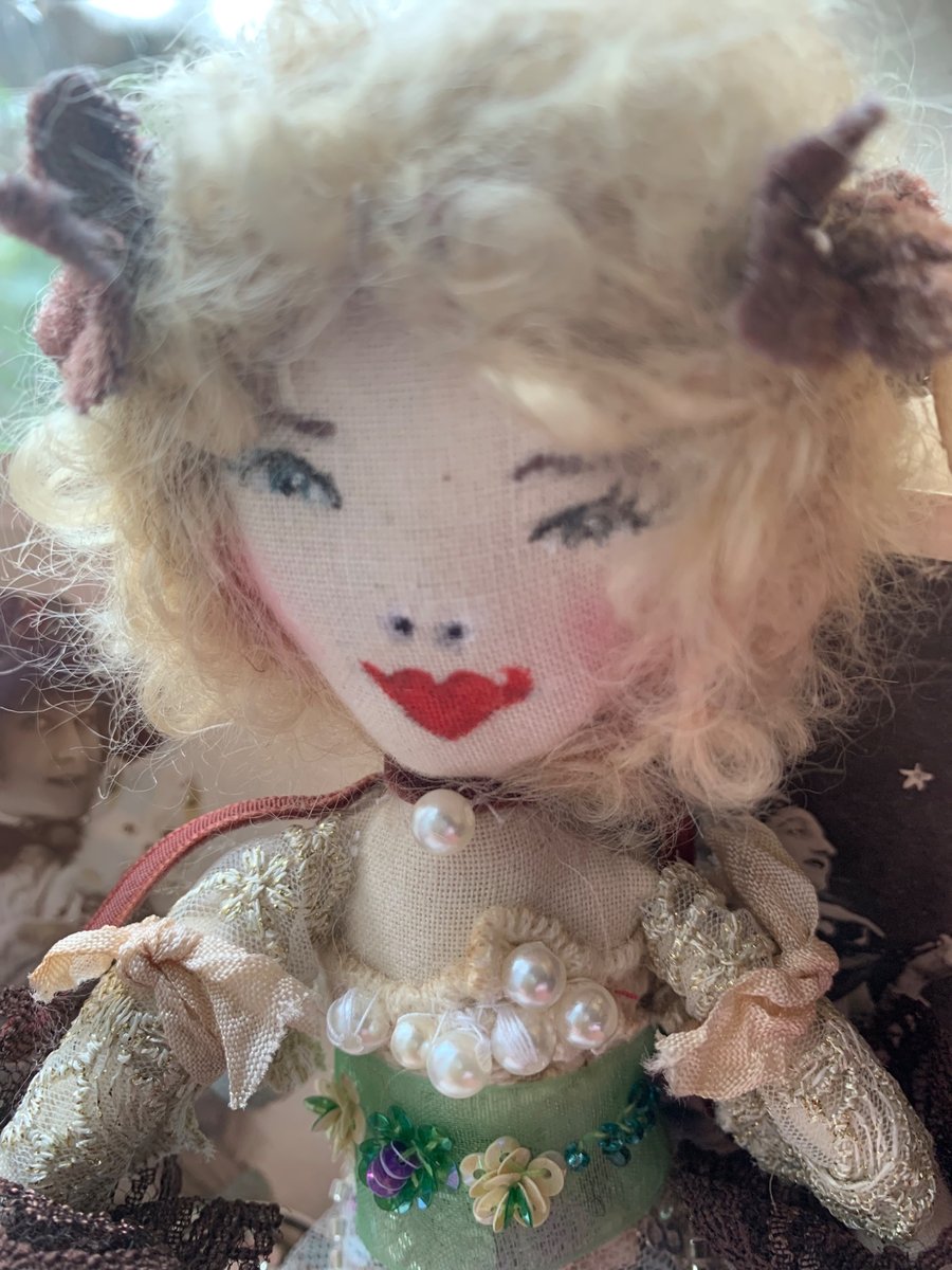 Handmade calico doll