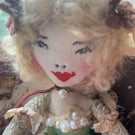 Handmade calico doll