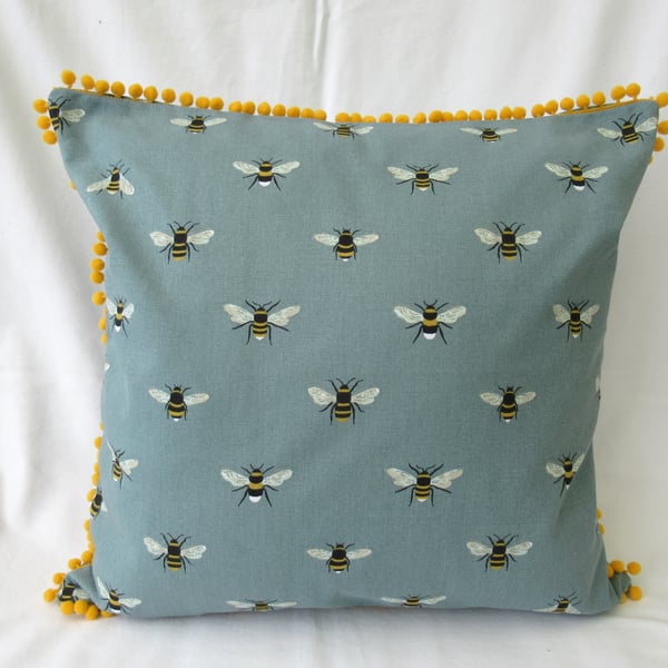 Bee themed Cushion Cover, Handmade from Sophie Allport Fabric