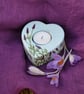 Lavender Tea Light Holder - Hand Painted - Image 4