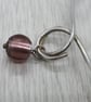 Sliver Necklet with Pink Glass Bead - Image 4