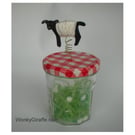 Easter  decorated jar with lambs Art Craft PDF from WonkyGiraffe
