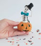 Spun Cotton Skeleton Halloween Decoration - Image 2