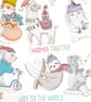 Christmas Animals in Clothes, winter ephemera card topper embellishments - Image 6