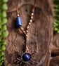 Copper Sun Necklace with Lapis Lazuli 