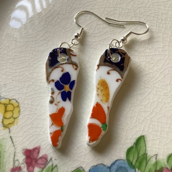 Handmade Earrings, One of a Kind, Eco Friendly Gifts, Sterling Silver.