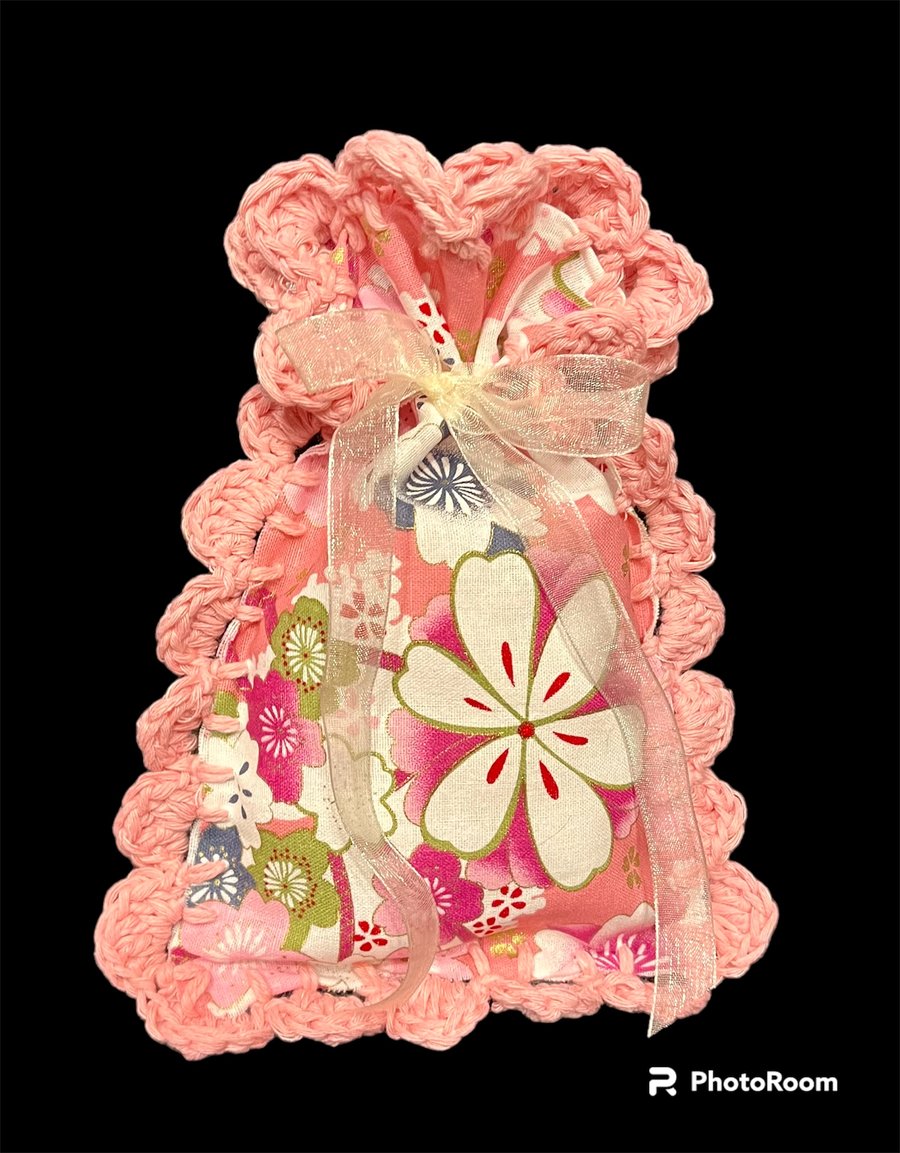 Small Reusable Gift Bag, Gift Bag, Flower Gift Bag, Easter Treat Bag