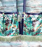 Black Panther in Colourful Jungle Foliage Fabric Cross Body or Shoulder Tote Bag - Image 3
