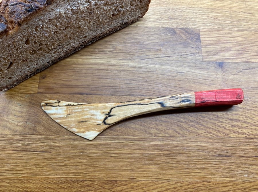 Spalted Beech Wood Spreader in Red