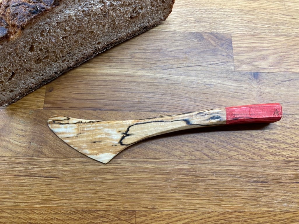 Spalted Beech Wood Spreader in Red