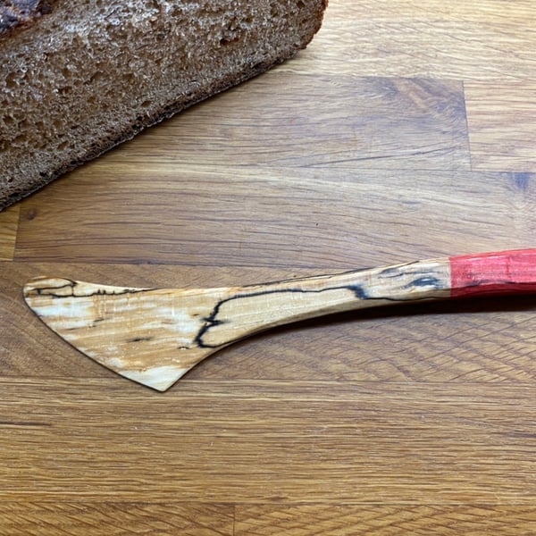 Spalted Beech Wood Spreader in Red