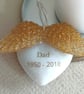 Personalised Angel Wings Memorial Heart Hanging - Remembrance Keepsake - Image 2
