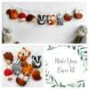 Make Your Own Felt Woodland Garland. Full sewing kit to create 8 decorations