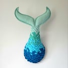 MERMAID - Felt green Mermaid tail wall decor