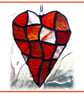 Patchwork Heart Suncatcher Stained Glass Handmade British - Image 5