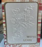 Beautifully embossed rose spray with love card - Image 1