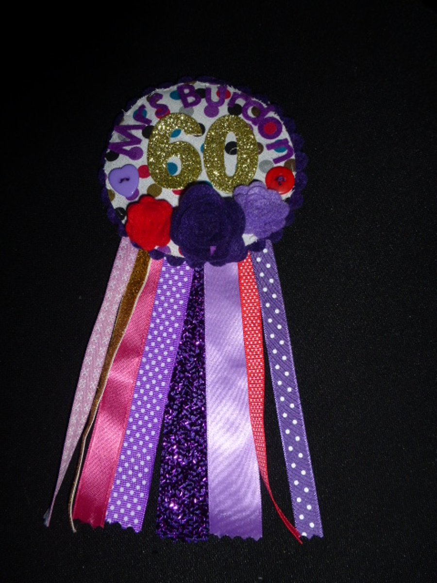 Birthday badge-Rosette- Birthday - female