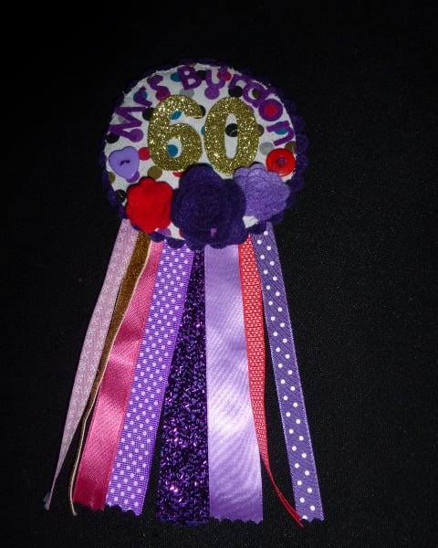 Birthday badge-Rosette- Birthday - female