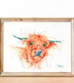 Highland Cow, Angus. A Fine Art Print from an Original Watercolour Painting