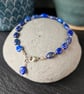 Natural Lapis Lazuli and Sterling Silver Bracelet