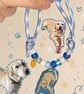 Customized Handmade Original Pet Illustration,Fridge Magnet,Necklace,Keyring... - Image 2