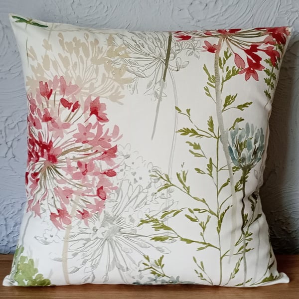 2 x 40x40cm Cushion Cover Hedgerow Duckegg Blue Pink Green