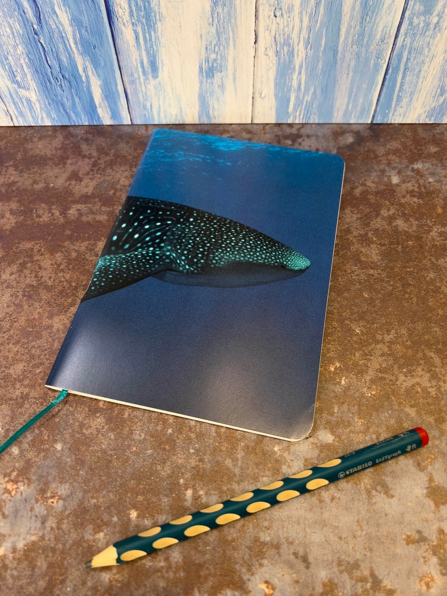 Notebook, Marine themed, A5 (ish), made from up-cycled and recycled materials.