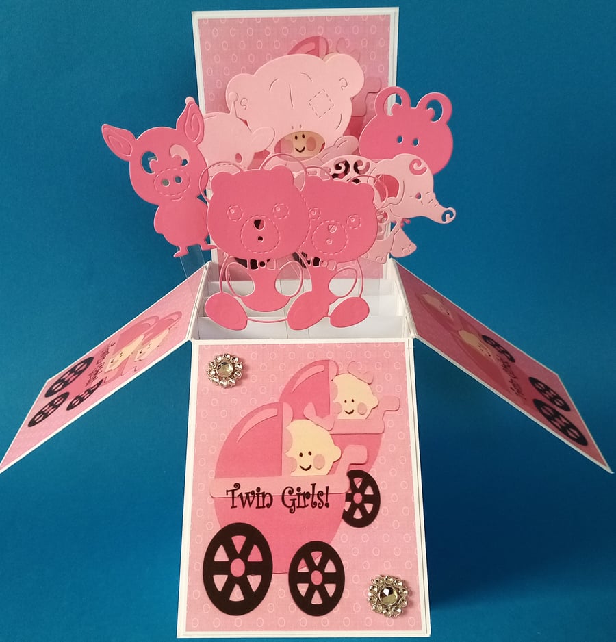 Twin Baby Girl's Card