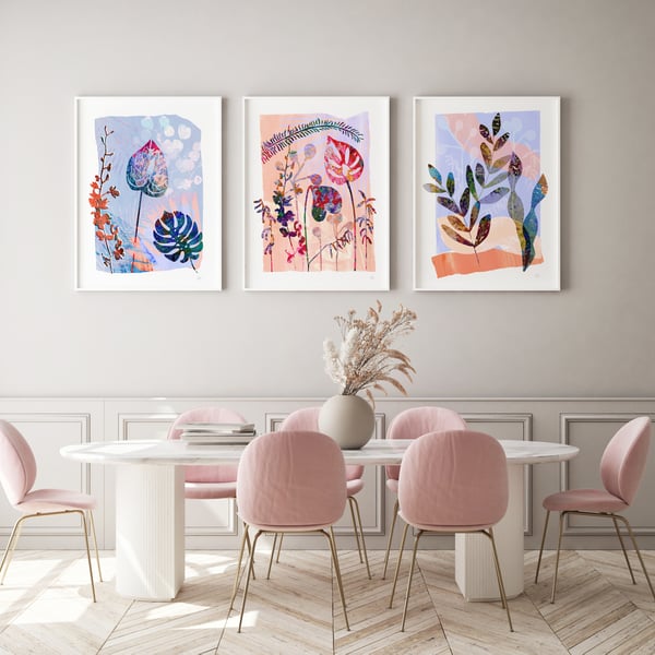 Pastel Botanical Print Set