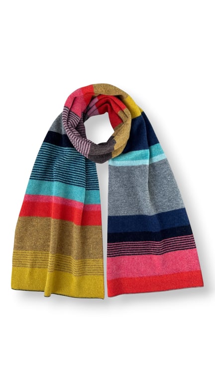 Engineered Stripe Big Scarf