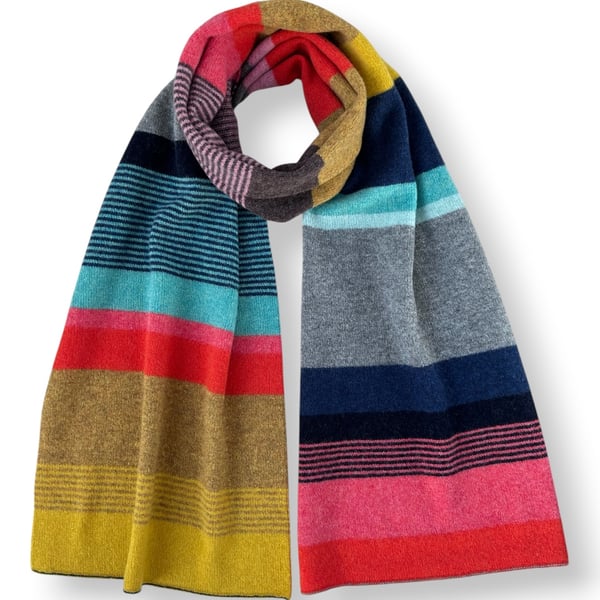Engineered Stripe Big Scarf