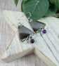 Earrings, Sterling Silver and Copper with Amethyst, Moonstone & Amazonite - Image 6